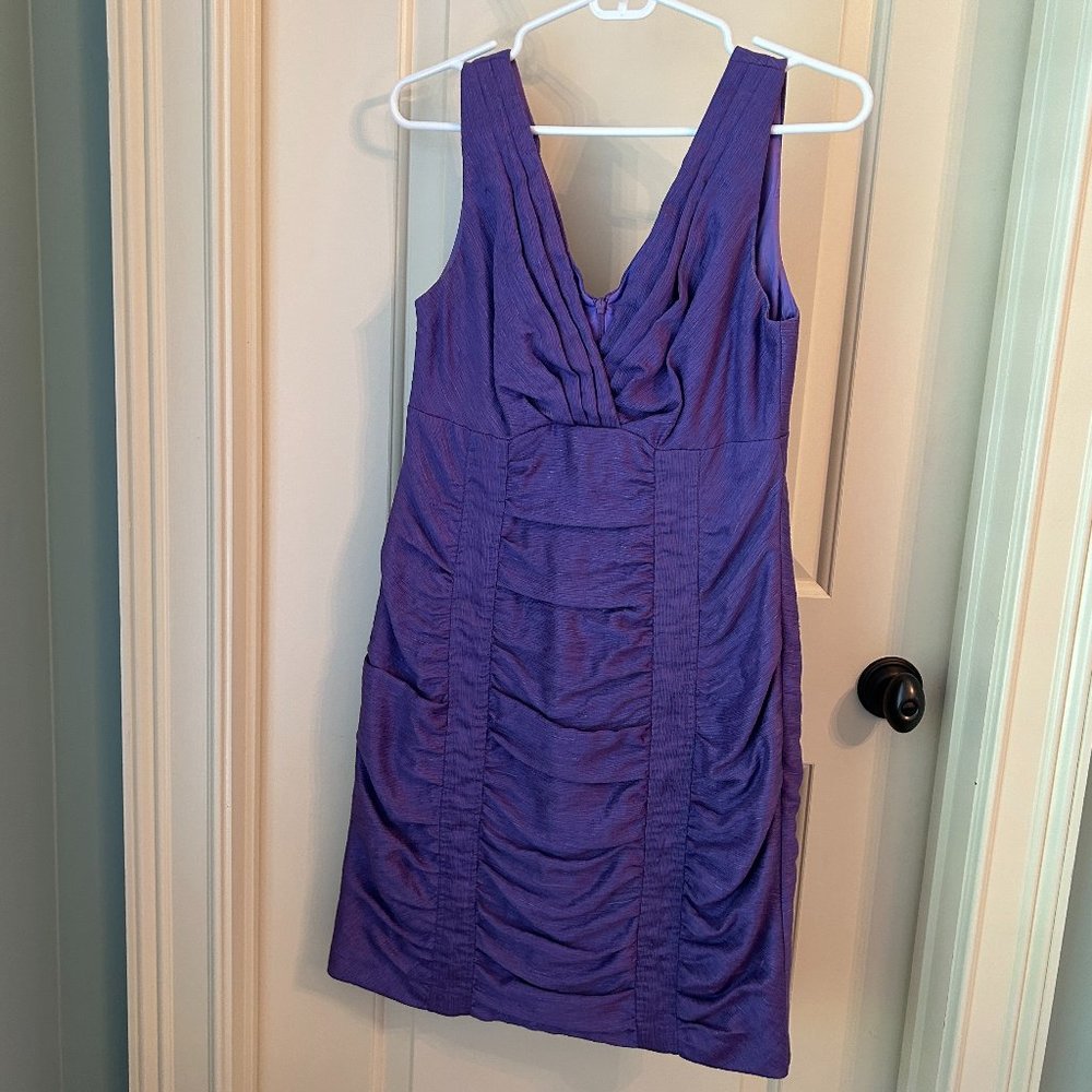 Nanette Lepore purple sleeveless v-neck mini dress